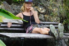 Geschafft! Nach der Wanderung Nr. 3.  Eco Jungle Lodge, La Ceiba, Honduras, 2025