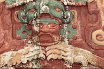 Bemalung am Templo Rosalila, Ausgrabungstätte Copán, Honduras, 2024